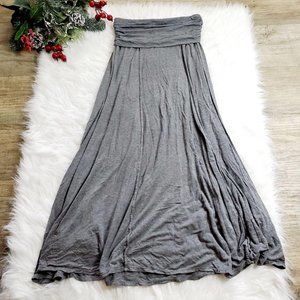 Max Studio Womens Gray Strapless Maxi Dress